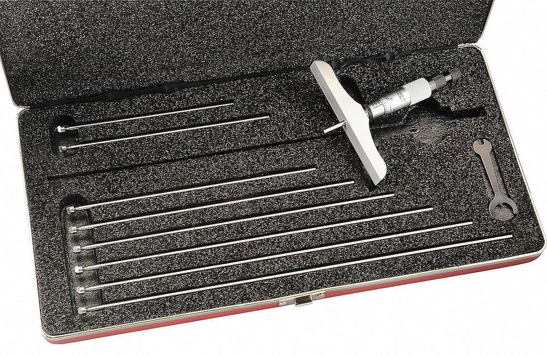 Depth Micrometer 0-9 In 4 In Base