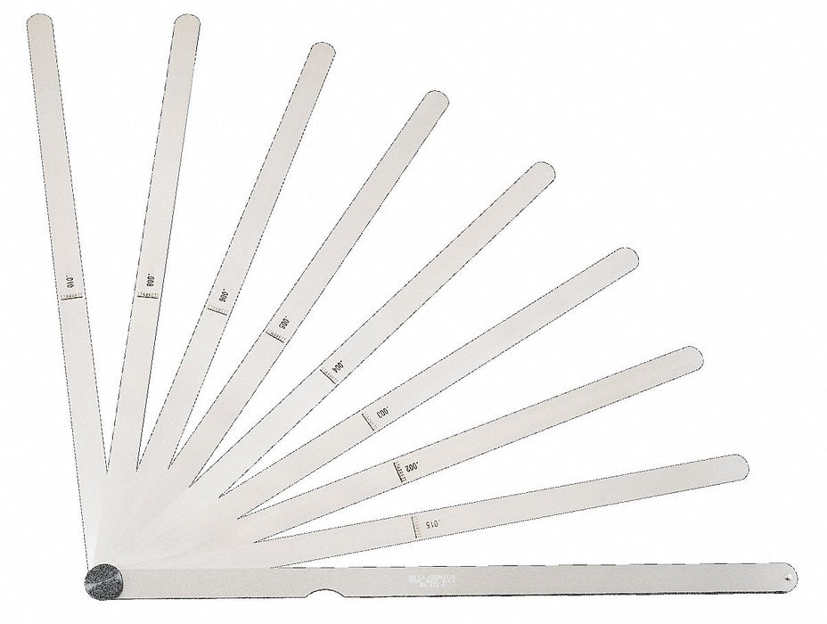 Long-Blade Feeler Gauge Set Dim Type In