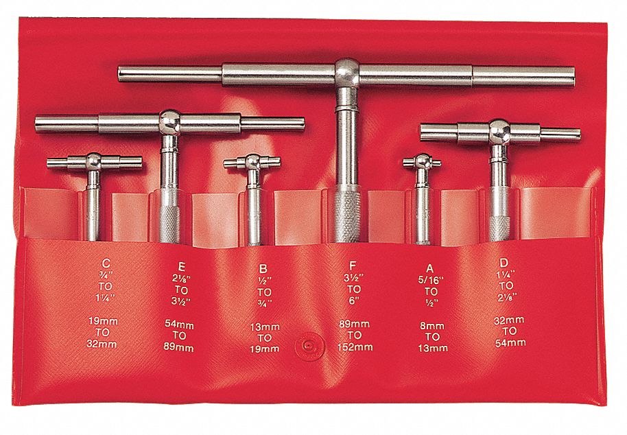 Telescoping Gauge Set Number of Pieces 6