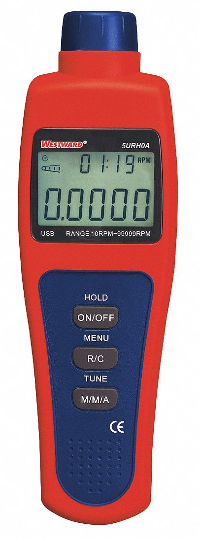 Tachometer +/-0.04% RPM Acc LCD
