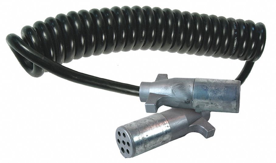 Coiled Power Cord Green