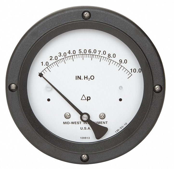 D7961 Pressure Gauge 0 to 10 In H2O