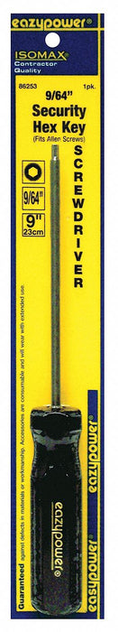 TampResisScrDrv ScHx 9/64in Rnd