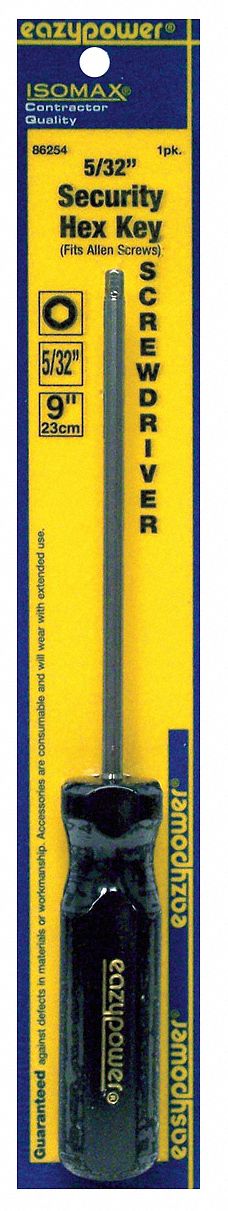 Tamperproof Hex Screwdriver 5/32 in