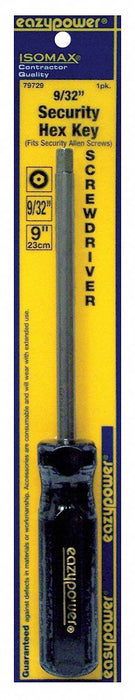 TampResisScrDrv ScHx 9/32in Rnd