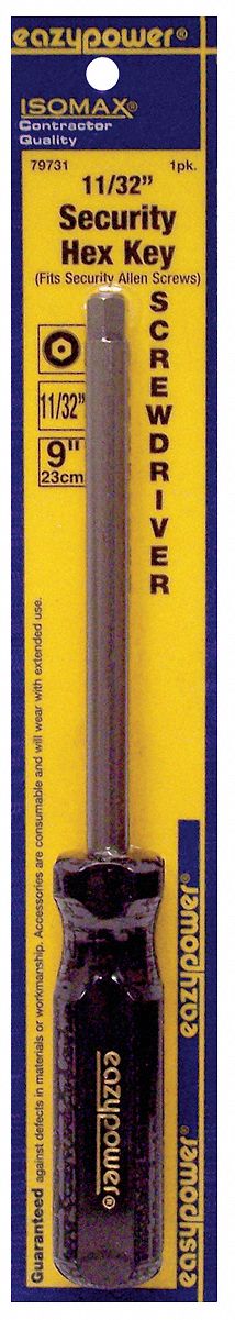 Tamperproof Hex Screwdriver 11/32 in