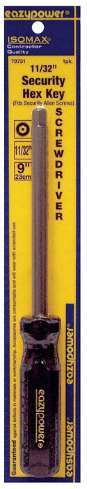 TampResisScrDrv ScHx 11/32in Rnd