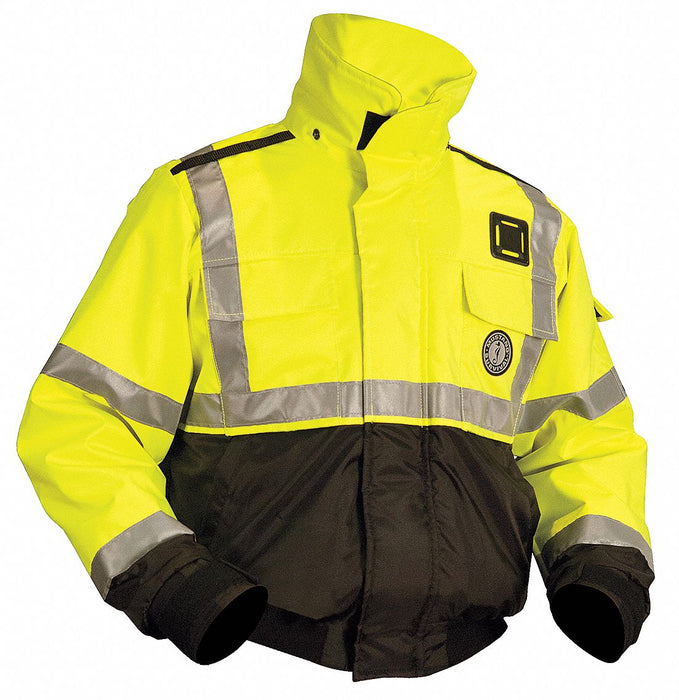 D8651 Flotation Jacket 2XL 15.5lb Black/Yellow