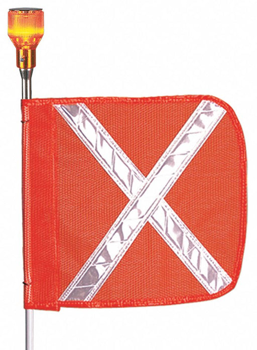 Warning Whip HD 10 Ft X Flag and Socket
