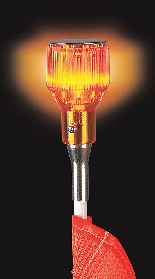 Warning Whip Plastic Lens Amber