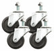 Swivel Caster Kit 2 in Dia Black PK4