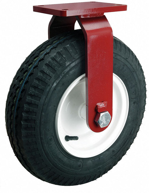 Plate Caster Rigid Rubber 18 3/4 H