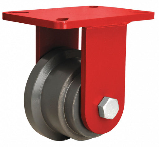 Plate Caster Rigid Steel 7 1/4 H