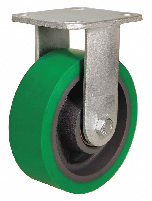Plate Caster Rigid Polyurethane 7 1/2 H