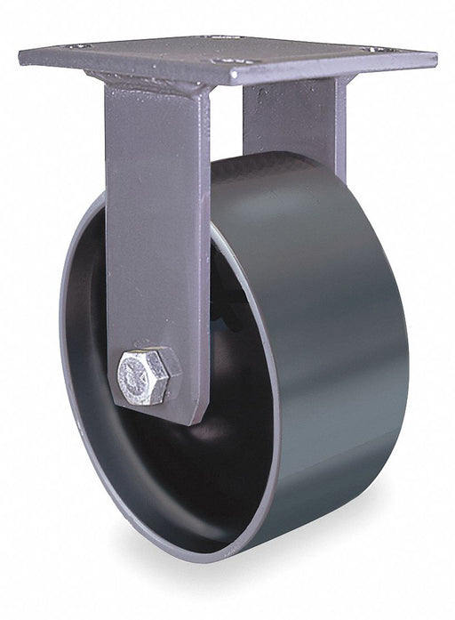 Plate Caster Rigid Steel 7 1/2 H