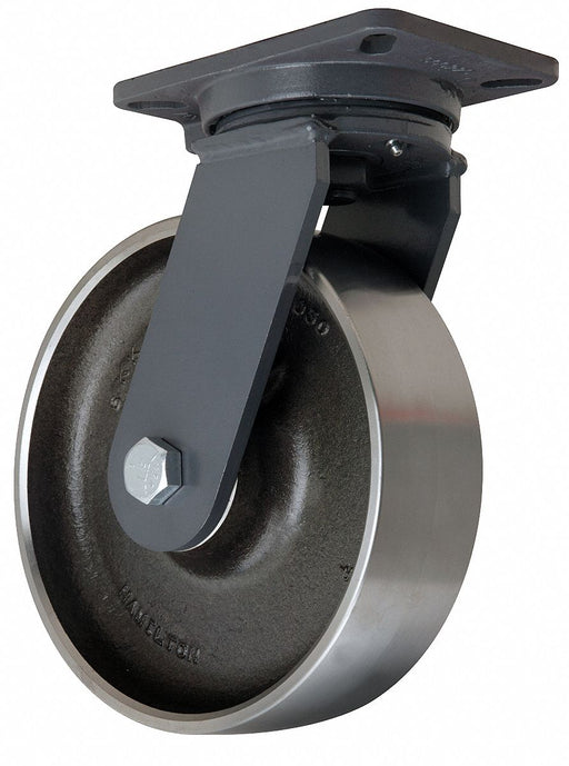 Plate Caster Swivel Steel 12 1/2 H