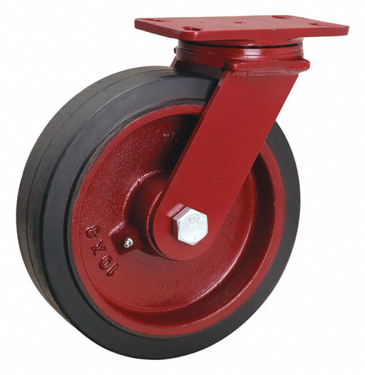 Plate Caster Swivel Rubber 11 1/2 H