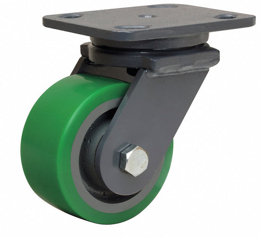 Plate Caster Swivel Polyurethane 5 5/8 H