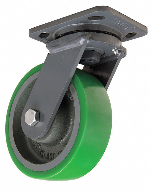 Plate Caster Swivel Polyurethane 7 1/2 H