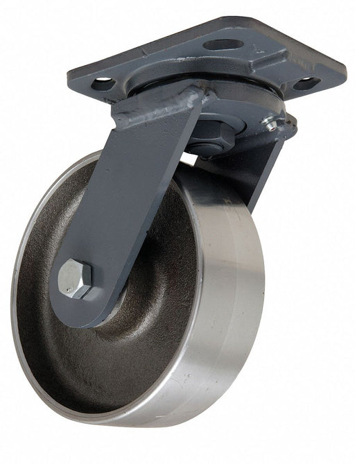 Plate Caster Swivel Steel 7 1/2 H