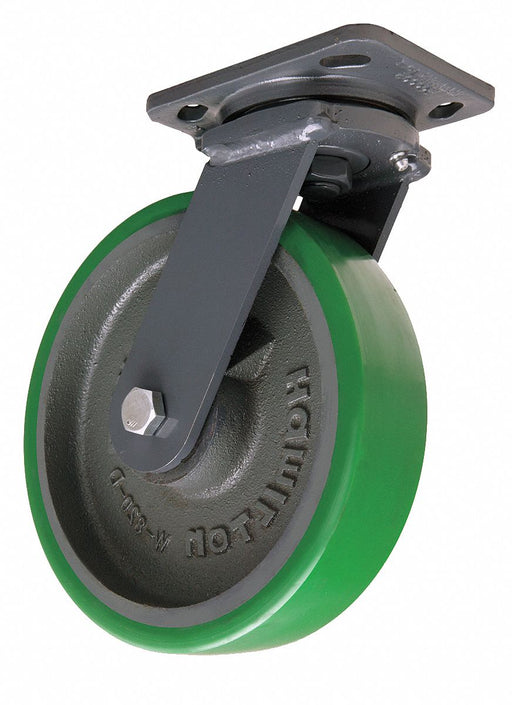 Plate Caster Swivel Polyurethane 9 1/2 H