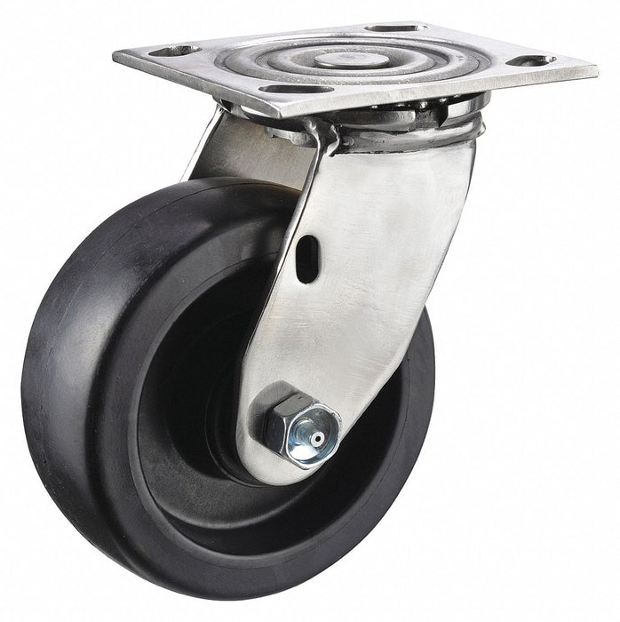 Plate Caster Swivel Nylon 6 1/2 H