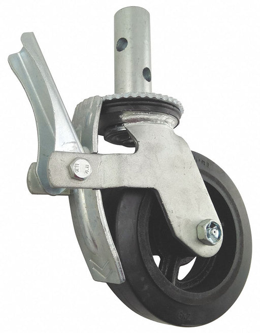Stem Caster 6 dia Rubber 500lb