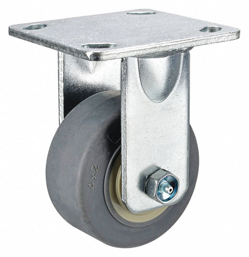 Plate Caster Rigid Rubber 5 5/8 H