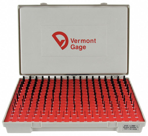 Black Ox-Coated Pin Gauge Set Dim Type 