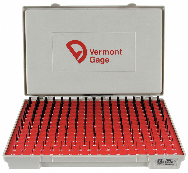 Black Ox-Coated Pin Gauge Set Dim Type 