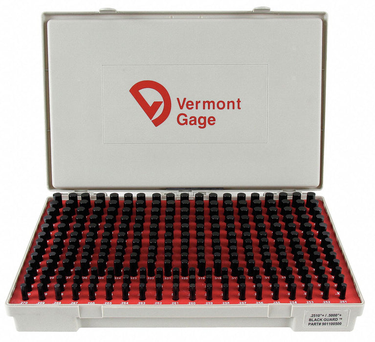 Black Ox-Coated Pin Gauge Set Dim Type 