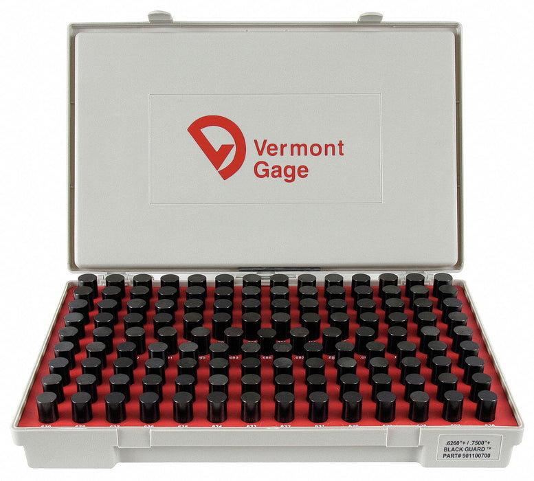 Black Ox-Coated Pin Gauge Set Dim Type 