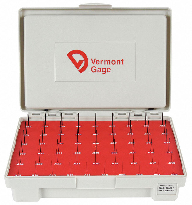 Black Ox-Coated Pin Gauge Set Dim Type 