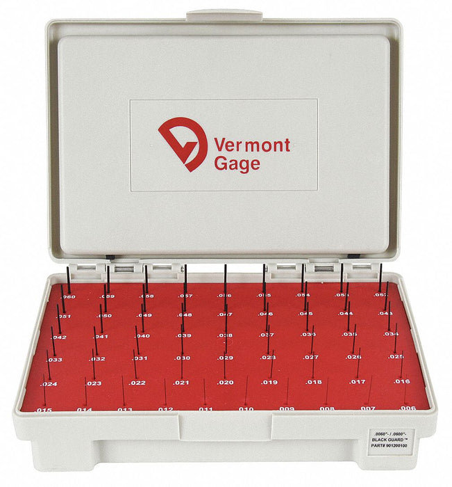 Black Ox-Coated Pin Gauge Set Metric