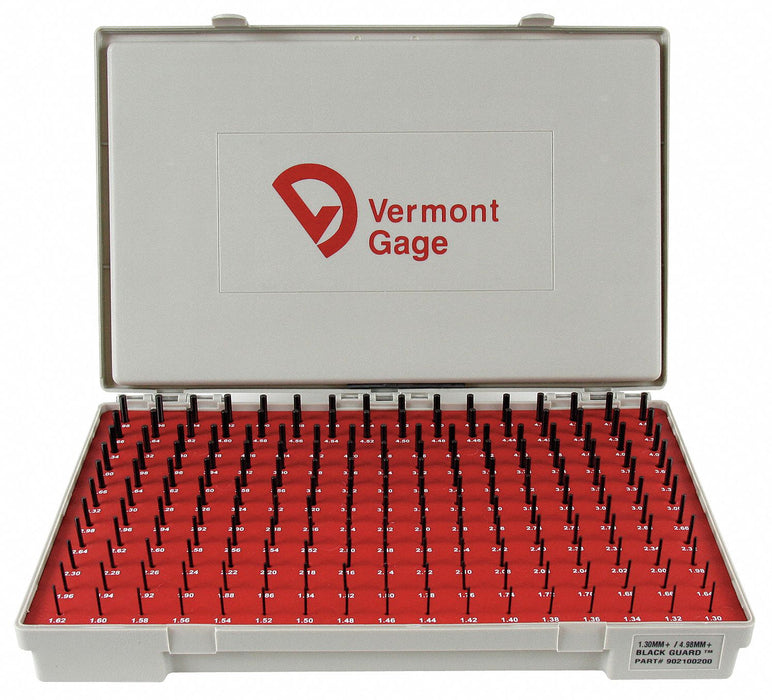 Black Ox-Coated Pin Gauge Set Metric