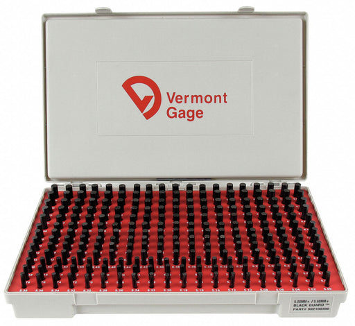 Black Ox-Coated Pin Gauge Set Metric
