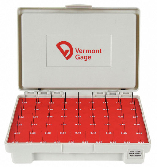 Black Ox-Coated Pin Gauge Set Metric