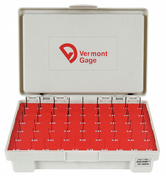 Black Ox-Coated Pin Gauge Set Metric