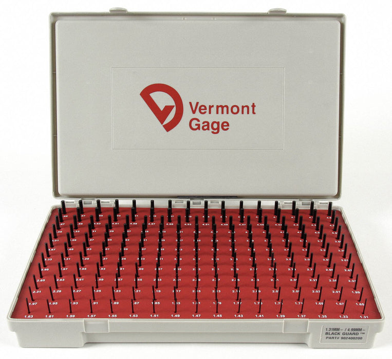 Black Ox-Coated Pin Gauge Set Metric