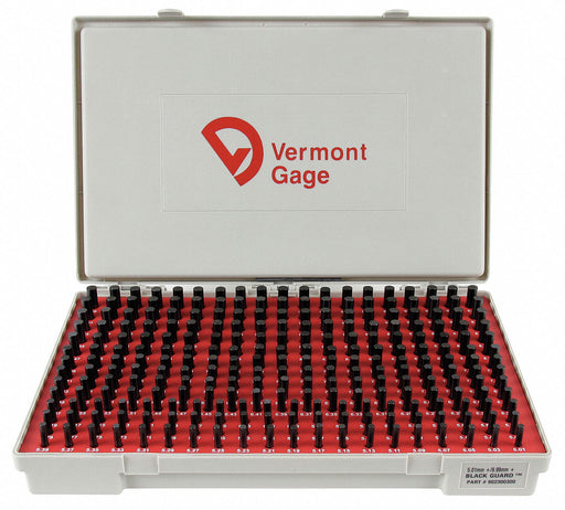 Black Ox-Coated Pin Gauge Set Metric