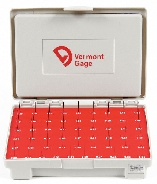 Black Ox-Coated Pin Gauge Set Metric