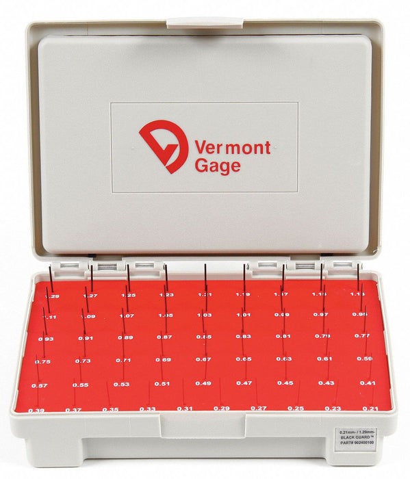 Black Ox-Coated Pin Gauge Set Metric