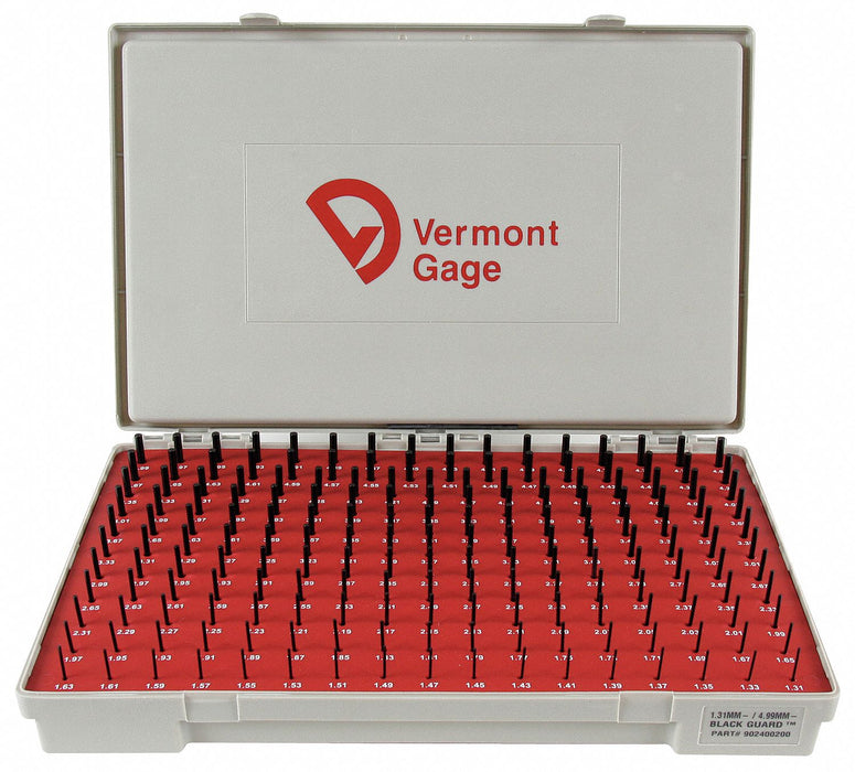 Black Ox-Coated Pin Gauge Set Metric