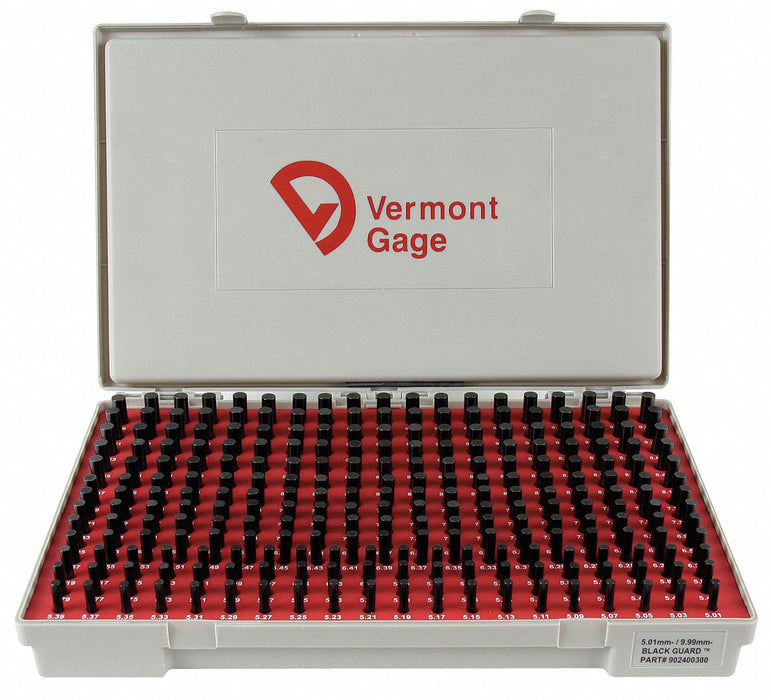 Black Ox-Coated Pin Gauge Set Metric