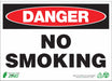 DANGER Sign No Smoking 7X10 Aluminum