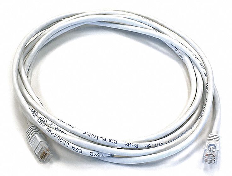 M3395 Patch Cord Cat 5e Booted White 10 ft.