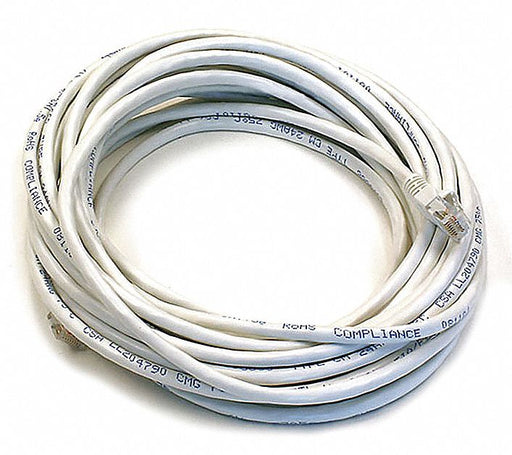 M3395 Patch Cord Cat 5e Booted White 25 ft.