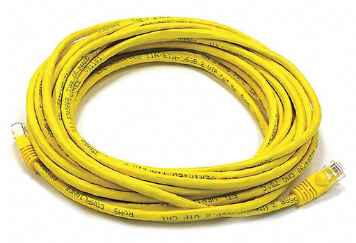 M3395 Patch Cord Cat 5e Booted Yellow 25 ft.