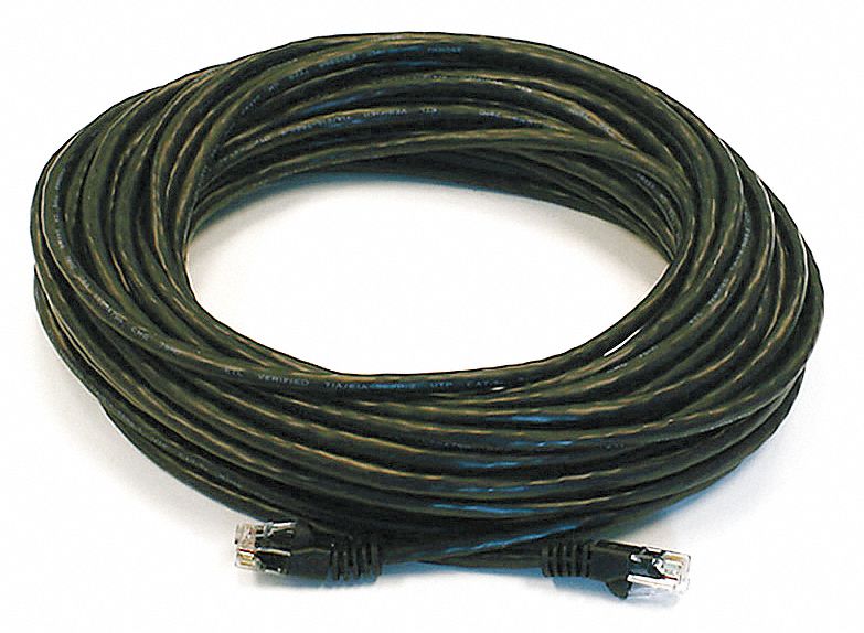 M3395 Patch Cord Cat 5e Booted Black 50 ft.