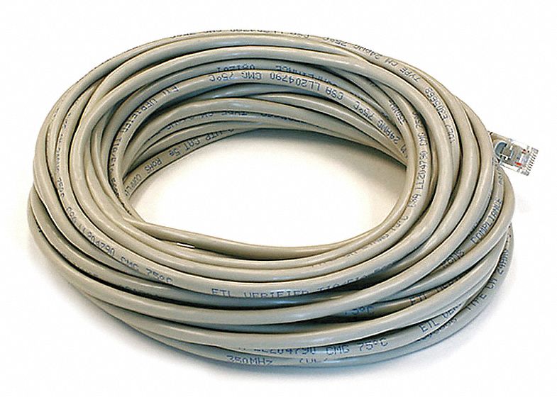M3395 Patch Cord Cat 5e Booted Gray 50 ft.